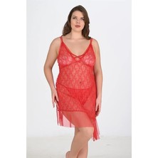 Secret Sita Arias Closet Büyük Beden Kırmızı Gecelik