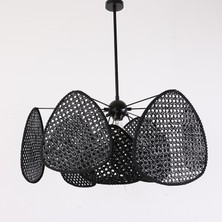 Mylamp Bulut Doğal Siyah  Hazeran Avize 75 cm -  9+1