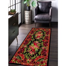 Rug Season Vitage Karabağ Çiçek Eskitme Model Dokuma Taban Kilim