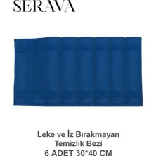 Serava 6'lı Mikrofiber Bez – Leke ve Iz Bırakmayan Temizlik Bezi (30X40)