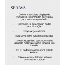 Serava 6'lı Mikrofiber Mutfak Temizlik Bezi – Yumuşak, Dayanıklı, Iz Bırakmaz (40X40)