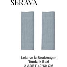 Serava 2'li Mikrofiber Bez – Leke ve Iz Bırakmayan Temizlik Bezi (40X60)