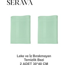 Serava 2'li Mikrofiber Bez – Leke ve Iz Bırakmayan Temizlik Bezi (30X40)