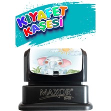 Kıyafet Kaşesi Fil Temalı Öğrenci Kaşesi / Kıyafet Etiketi / Kumaş Kıyafet Kaşesi