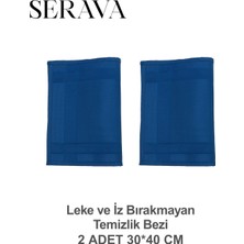 Serava 2'li Mikrofiber Bez – Leke ve Iz Bırakmayan Temizlik Bezi (30X40)