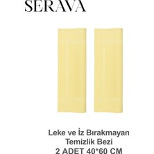 Serava 2'li Mikrofiber Bez – Leke ve Iz Bırakmayan Temizlik Bezi (40X60)