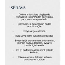 Serava 2'li Mikrofiber Bez – Leke ve Iz Bırakmayan Temizlik Bezi (40X60)