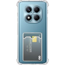 Kzy Xiaomi Poco X7 Kapak ile Uyumlu Kamera Korumalı Kartlıklı Darbe Emici Özellikli Şeffaf Silikon Kılıf