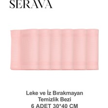 Serava 6'lı Mikrofiber Bez – Leke ve Iz Bırakmayan Temizlik Bezi (30X40)