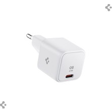 Spigen 27W USB-C Ultra Mini Hızlı Şarj Aleti Samsung PPS / Isı Düşürücü GaN Destekli Akım Korumalı Güç Adaptörü iPhone & Android & iPad & MacBook Type-C White - ACH03826