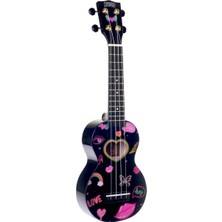 Mahalo Soprano Ukulele (Heart Black)