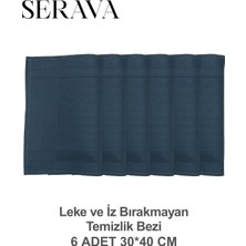 Serava 6'lı Mikrofiber Bez – Leke ve Iz Bırakmayan Temizlik Bezi (30X40)