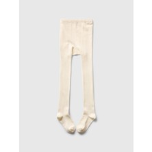 Gap Kız Çocuk Kırık Beyaz Fitilli Külotlu Çorap