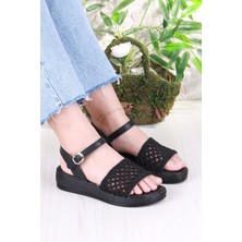 Fort 05-2001 Soft Rahat Toka Detaylı Dantel Örgülü Kadın Sandalet