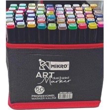 Mikro ZW-8001-60 Art Çift Tarafli Marker Çantalı ZW8001-60S