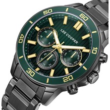 Lee Cooper LC08106.070 Erkek Kol Saati | Yeşil Kadran, Multifonksiyon, Metal Kordon