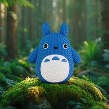 Totoro 10CM 3D Print Örgü Desenli Figür - Japon Anime Tarzı