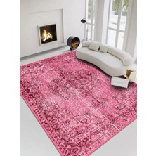 Rug Season Vitage Pempe Göbekli Klasik Desenli Eskitme Model Dokuma Taban Kilim