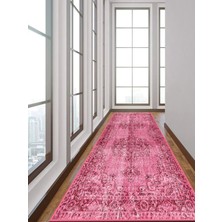 Rug Season Vitage Pempe Göbekli Klasik Desenli Eskitme Model Dokuma Taban Kilim