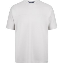Gri Regular Fit Bisiklet Yaka Oversize Tişört