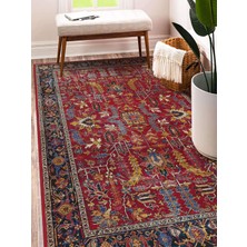 Rug Season Vitage Etnik Desen Eskitme Model Dokuma Taban Kilim