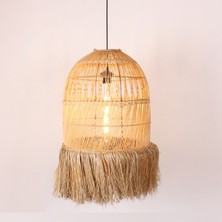 Mylamp Rattan Meğri Avize 40X65 cm
