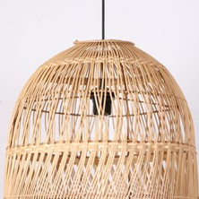 Mylamp Rattan Meğri Avize 40X65 cm