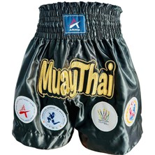 Muay Thai Müsabaka Şortu (Siyah) AR10059