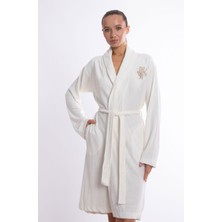 Bambu Lüks Nakışlı Şalyaka Slim Fit Sabahlık