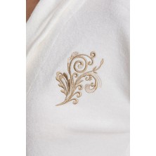 Bambu Lüks Nakışlı Şalyaka Slim Fit Sabahlık