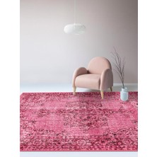 Vitage Pempe Göbekli Klasik Desenli Eskitme Model Dokuma Taban Kilim