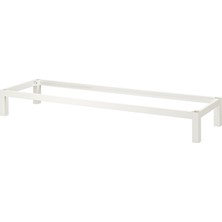 IKEA Kallax Raf Ünitesi 146X39X18 cm Ayağı Çelik Beyaz Dayanıklı Kolay Montajlı Raf