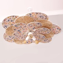 Mylamp Yeni Papatya Doğal Hazeran ve Kumaş Avize 90 cm