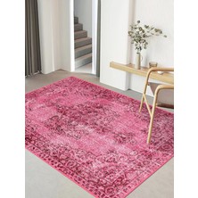 Rug Season Vitage Pempe Göbekli Klasik Desenli Eskitme Model Dokuma Taban Kilim