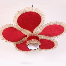 Mylamp Papatya Kadife Kumaş Avize 90 cm