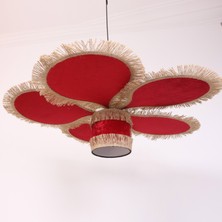 Mylamp Papatya Kadife Kumaş Avize 90 cm