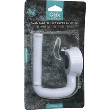 Shopwave Qlux L-00107 Avantage Tuvalet Kağıtlık  Beyaz Plastik   Yapışkanlı - Vidalı Montaj (5047)