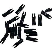 Okçubaba Polycarbonate Resin Geleneksel Gez 8mm Siyah 10 Adet