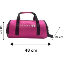 Unisex, Askılı, Seyahat, Günlük, Fitness  Silindir Spor Çantası ve Ayakkabı Filesi