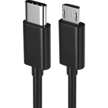 Lunatic 4442 Type-C To Micro USB Çevirici Dönüştürücü Kablo 80 cm Type-C (Usb-C) → Micro USB Dönüşüm 480 Mbps’ye Kadar Veri Aktarım Hızı Ters Takılabilir Type-C Uç Tasarımı