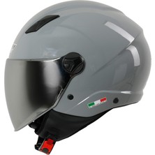 Sway Sw 765 Güneş Vizörlü Yarım Motosiklet Kaskı Nardo Gri