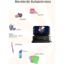 Kıyafet Kaşesi Pembe Fil Temalı Öğrenci Kaşesi / Kıyafet Etiketi / Kumaş Kıyafet Kaşesi