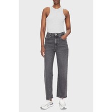 Tommy Jeans Pamuklu Straight Fit Yüksek Bel Düz Paça Jeans Bayan Kot Pantolon DW0DW20646 1bz