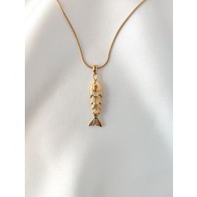 Kadın Paslanmaz Çelik Hareketli Şans Balık Kolye