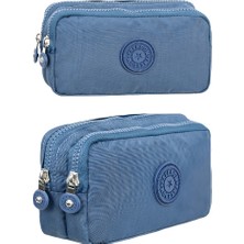 Unisex Krinkıl Kumaş Kalemlik – Su Geçirmez, Dayanıklı, Çift Bölmeli, Çok Gözlü Kalem Kutusu | Okul ve Ofis Kullanımı Için Hafif ve Geniş Iç Hacimli Tasarım