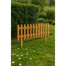 Dekoratif Ahşap Çit 120 cm 4 Adet Set (Ladin Çürümeye Karşı Enzim Boyalı)