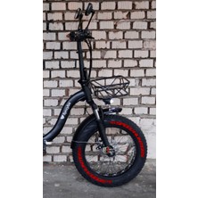 Elektrikli Bisiklet Speedhunters Lastik Yazısı Lastik Stiker E-Bike Lastik Sticker 8 Adet Kırmızı