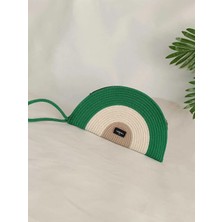 Veronica Art  Renkli Clutch El Çantası Yeşil