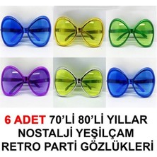 Yeşilçam Retro Parti Gözlükleri 6 Adet