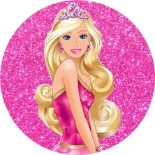 Deniz Parti Barbie Yuvarlak Pasta Yenilebilir Resim Baskı 20 cm
